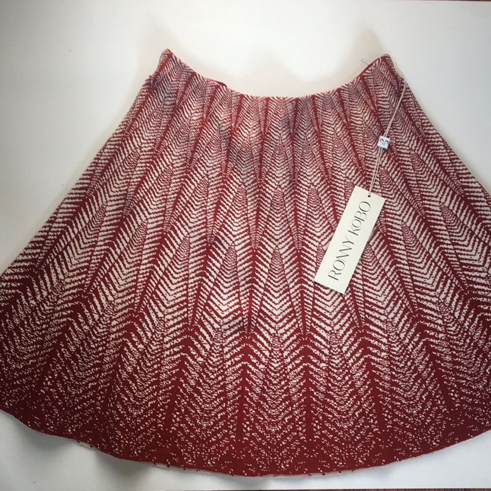 RONNY KOBO High Waisted Bell Mini Skirt